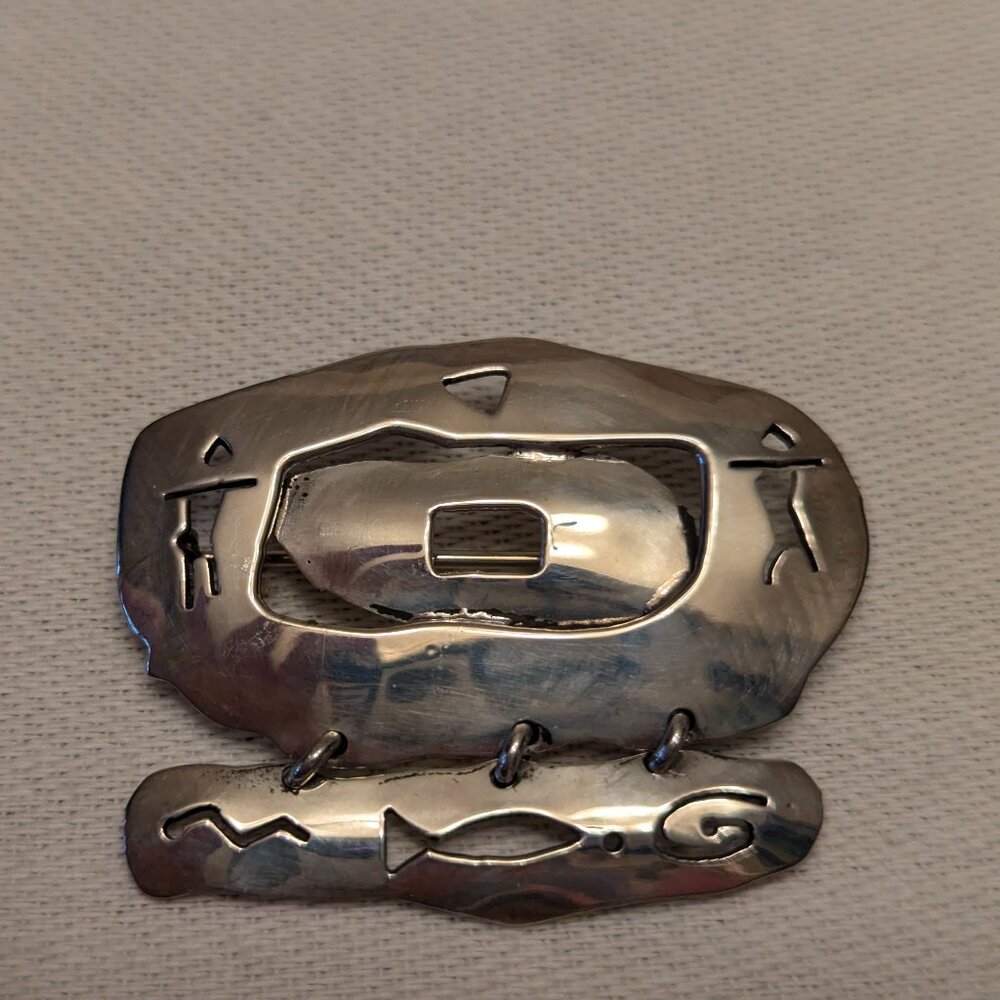 Brooch - Sterling Silver Petro Fish!